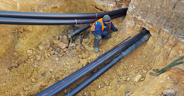 Прокладка водопровода методом прокола грунта