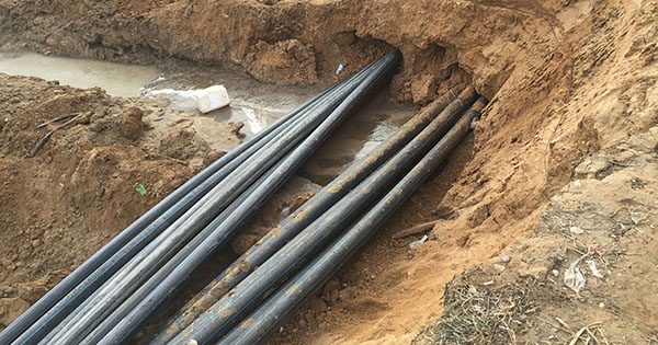 Прокладка кабеля связи и ВОЛС методом прокола грунта